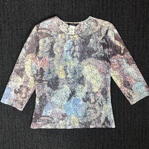 Mesmerize Y2K Top Pastels Fairycore Coquette Lace Sheer Mesh Size Medium M